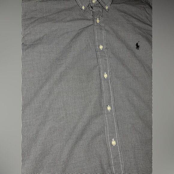 Ralph Lauren navy/white gingham Longsleeved button up sz XXL - Picture 3 of 6